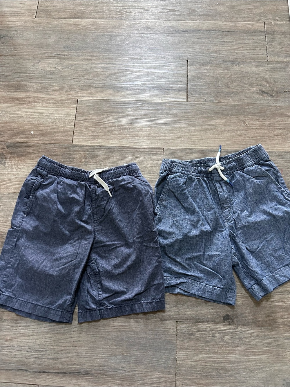 GAP/Old Navy Boys Two-Pack Navy & Chambray Blue Drawstring Shorts